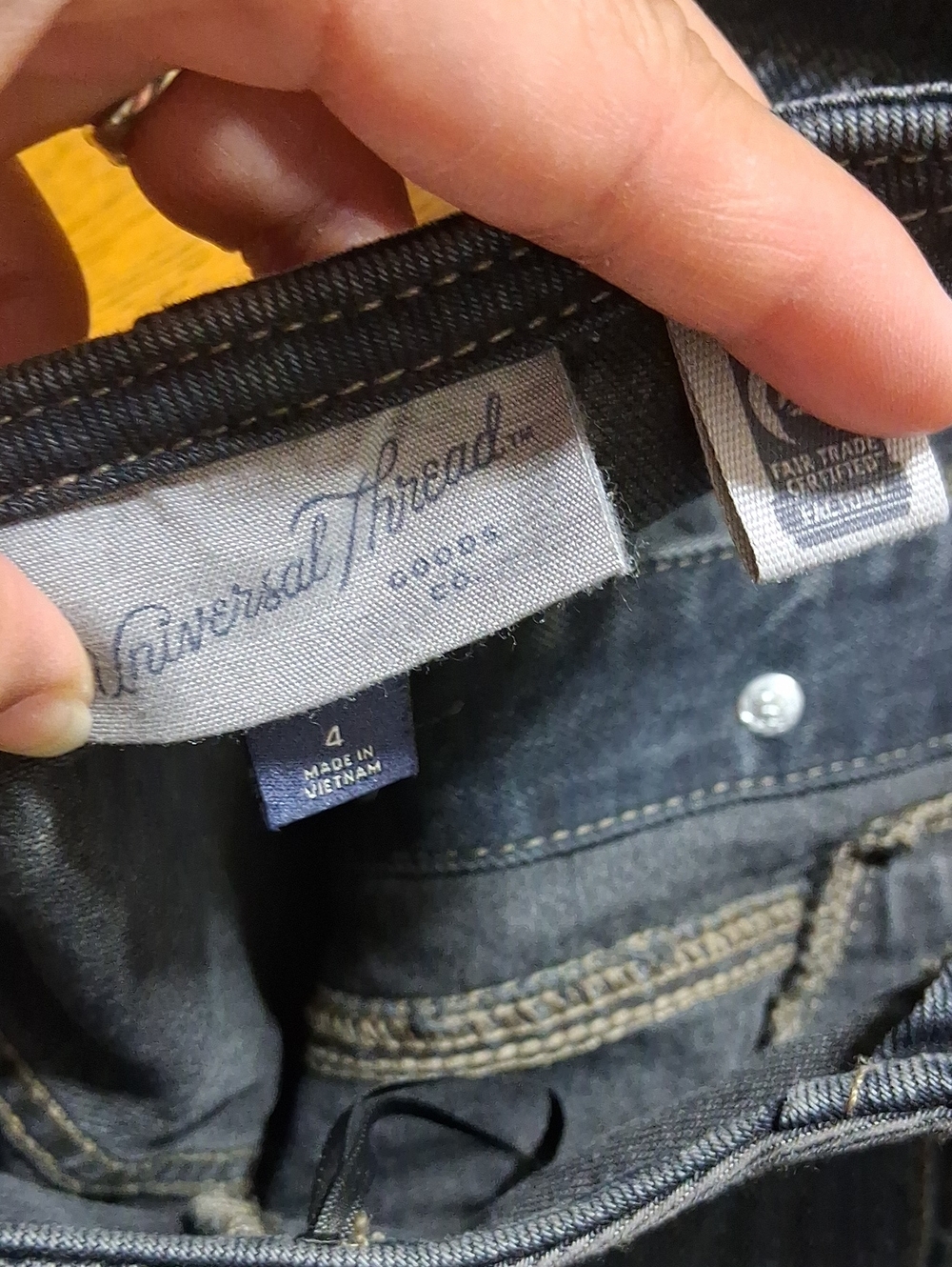 UNIVERSAL THREAD Jeans Dress Womens Denim 4 DARK BLUE Preowned Used - Picture 5 of 8